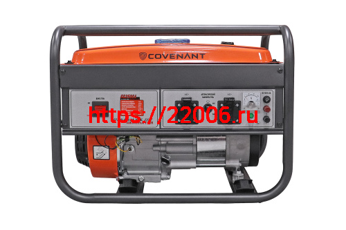Генератор бенз. "COVENANT"  GG2500A (2,0/2,2кВт, LT168F, 6,5л.с., бак 15л, 36кг, руч.старт) фото 2