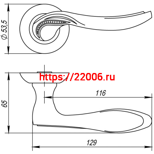 Ручка Punto (Пунто) раздельная ARFA TL CFB-18 кофе глянец фото 3