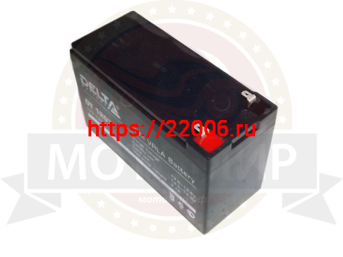 Аккумулятор 12В  7 А/ч, кислот.AGM (Delta DT 1207)(150х65х90) для электр машинок,гориз. клеммы слева