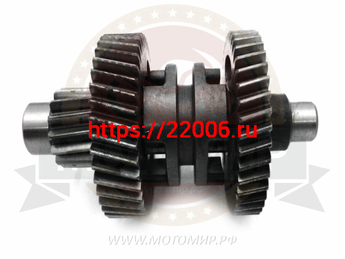 Вал КПП 157QMJ (ATV150) T150 с шестернями (L=117mm) (промежуточный) (4680329025708) (НАБОР)