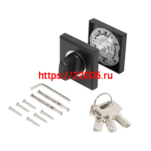 Ручка поворотная Ajax (Аякс) с фиксацией ключом BK6.FIX.JK BL-24 черный фото 5