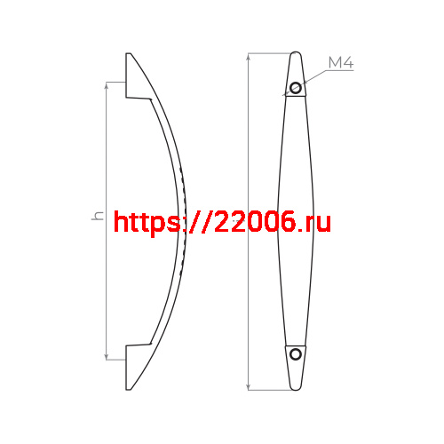 Ручка-скоба Ajax (Аякс) мебельная MB-H-002-128 мм SC сатин.хром фото 2