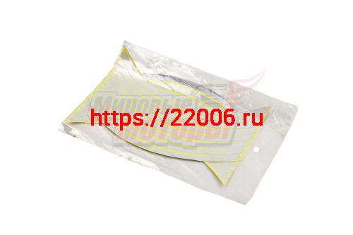 НАКЛЕЙКИ на обод колеса (светоотражающие, на 2 колеса) серебристые 13"