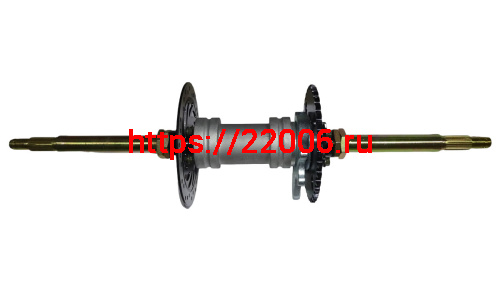 Ось задняя ATV  Jaeger 2 в сборе М20*810мм (корпус поднипника, диск тормоза, звезда)