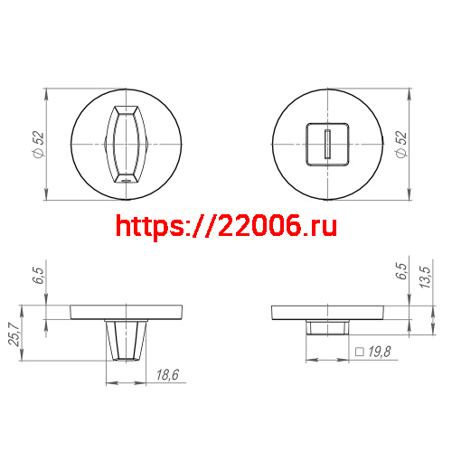 Ручка Fuaro (Фуаро) поворотная BK6.R.SLR52 SSG-39 (BK6 SLR) сатинированное золото фото 3