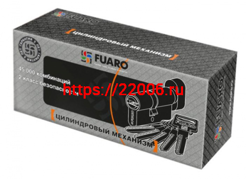 Цилиндровый механизм Fuaro (Фуаро) с вертушкой R602/80 mm (40+10+30) CP хром 5 кл. фото 2
