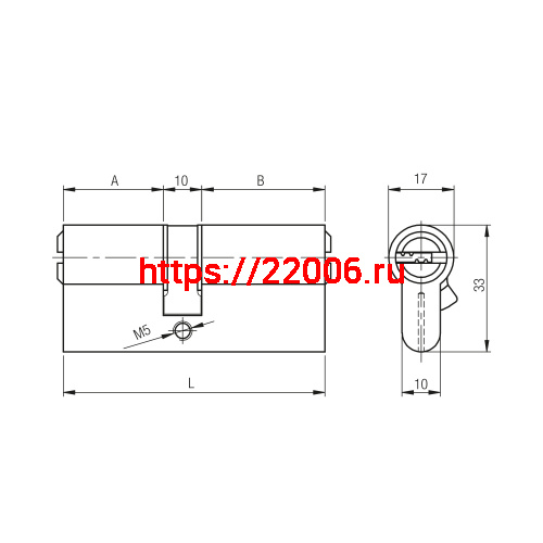 Цилиндровый Kale kilit (Кале килит) механизм 164 BN/68 (26+10+32) mm никель 5 кл. фото 3
