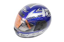 Шлем CONCORD XZF03 синий глянцевый с рисунком "S,M,L,XL,XXL" (интеграл)