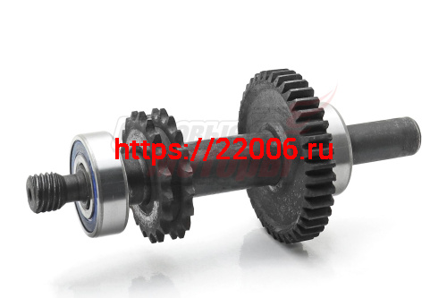 Вал Буран з\х в сборе нового образца (110602236) с подшип.