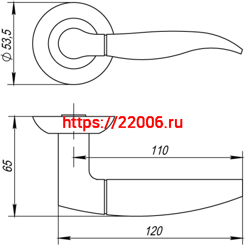 Ручка Punto (Пунто) раздельная PELICAN TL CF-17 кофе фото 2
