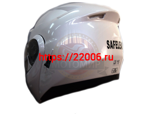 Шлем модуляр "Safelead" HF-119 TRANSFORMER с встр. очками, белый перламут., СЕРЕБРИСТЫЙ, размер М фото 5