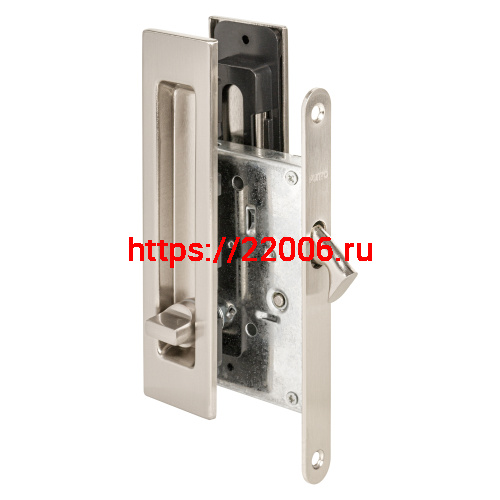 Защелка Punto (Пунто) с ручками для раздвижных дверей SH.SLQ152.011 (Soft LINE SLQ-011) SN мат.никель