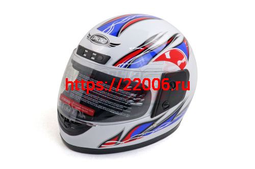 Шлем CONCORD XZF03 белый "S,M,L,XL,XXL" (интеграл)