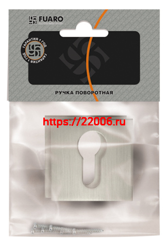 Накладка Fuaro (Фуаро) под цилиндр ET.K.DM51 (ET DM) SN/CP-3 матовый никель/хром фото 2