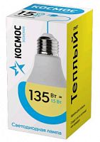 LED15wA60E2730  3000k Энергосберегающая светодиодная лампа КОСМОС  (тёплый белый свет)