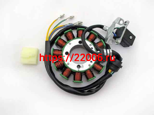 Статор генератора 157FMI, 162FMJ, 166FMM (CG, CB) (12 катушек) (d32mm) (d5x3)