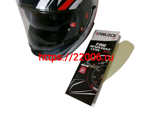 Шлем TVS RACING (Индия) STREET D/V NAVY BLUE RED размер M, + пинлок в комплекте, очки фото 6