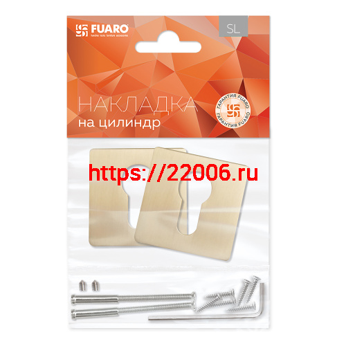 Накладка Fuaro (Фуаро) под цилиндр ET.K.SL52 (ET SL) SSG-39 сатинированное золото фото 2