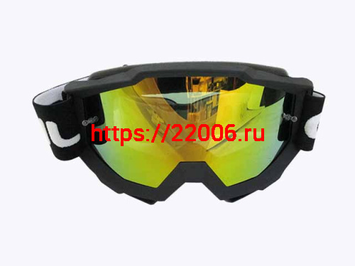 Очки YH-107 оправа черная матовая, линза желтая зеркальная