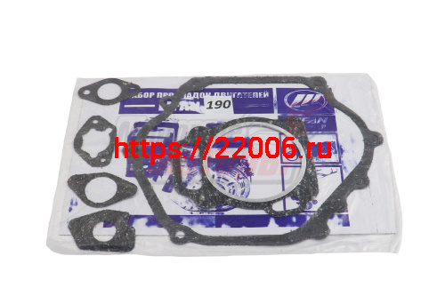 Набор прокладок двигателя Lifan190 обвальцов. (6шт) (Россия)