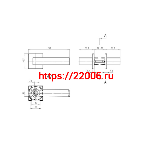 Ручка Fuaro (Фуаро) раздельная K.SL52.REDLINE (RED LINE SL) SSC-16 сатинированный хром фото 2