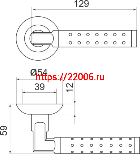 Ручка Armadillo (Армадилло) раздельная Eridan LD37-1SN/CP-3 матовый никель/хром фото 3