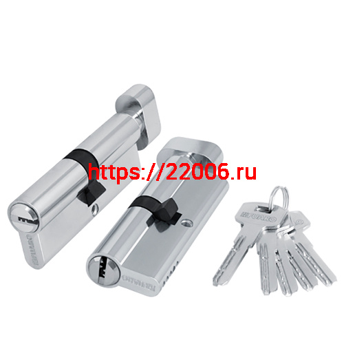 Цилиндровый Fuaro (Фуаро) механизм (200 ZM/110)2000ZMKnob110(50+10+50) CP хром 5Key с вертушкой