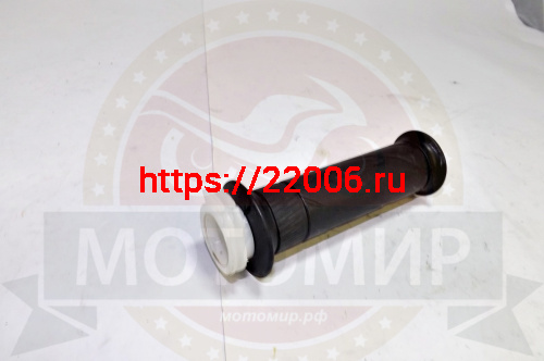 Ручка руля правая (газа) Шторм, в сборе (с резинкой)