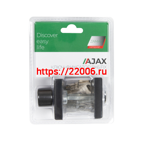 Ручка поворотная Ajax (Аякс) с фиксацией ключом BK6.FIX.JK BL-24 черный фото 3