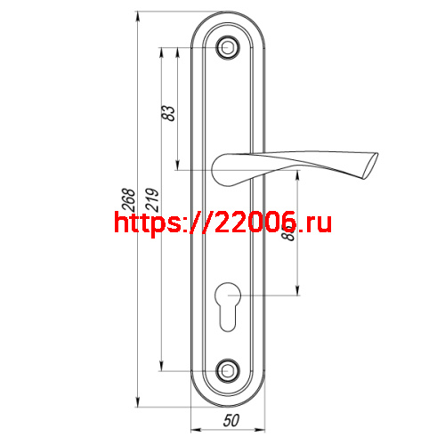 Ручка Punto (Пунто) на планке HANDLE90.CRONA.04-85 (P90 8504 CRONA) CP хром фото 3
