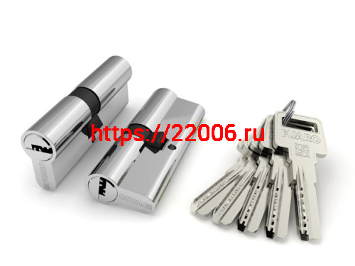 Цилиндровый Fuaro (Фуаро) механизм R600/80 mm (35+10+35) CP хром 5 кл.