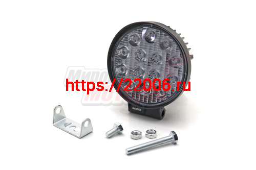 Фара светодиодная 42W 14 диодов SMD, 55мм круг. мет. корпус, дальний свет (Spot)