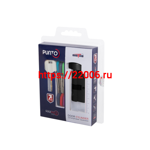 Цилиндровый Punto (Пунто) механизм MaxPro7002Knob52mm(21+10+21) SSC сатин.хром 7key с вертушкой фото 2