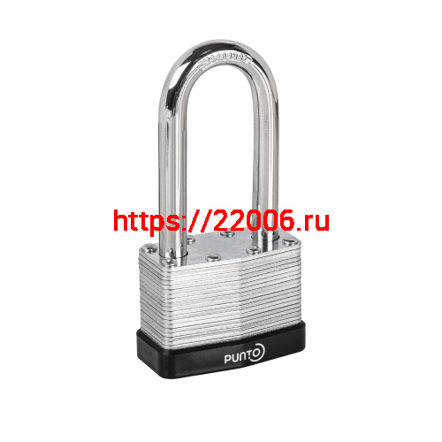 Замок Punto (Пунто) навесной PK-6550L 3 key англ. длиная дужка фото 2