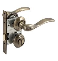 Комплект ручек Punto (Пунто) с защелкой с запиранием SET72/A RUMBA TL/HD AB-6 зеленая бронза