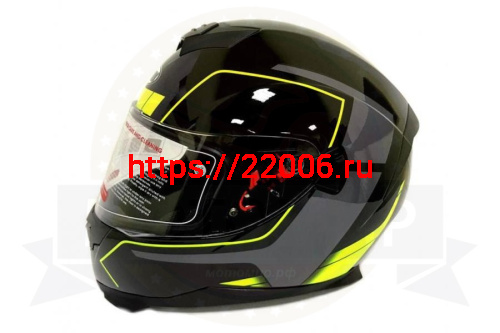 Шлем интеграл COBRA JK318, черный/зеленый(1), черный/красный(5), с очками, размеры S фото 4