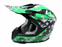 Мотошлем YM-211 KIDS cross черно-зеленый (XL)