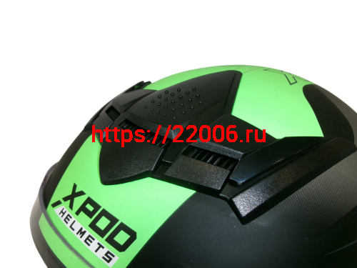 Шлем TVS RACING (Индия) XPOD DULL BLACK NEON GREEN размер XL фото 8