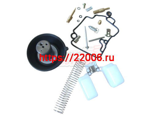 Ремкомплект карбюратора 4х такт. GY6-80 (139 QMB) с МЕМБРАНОЙ d=18 (17 позиций)