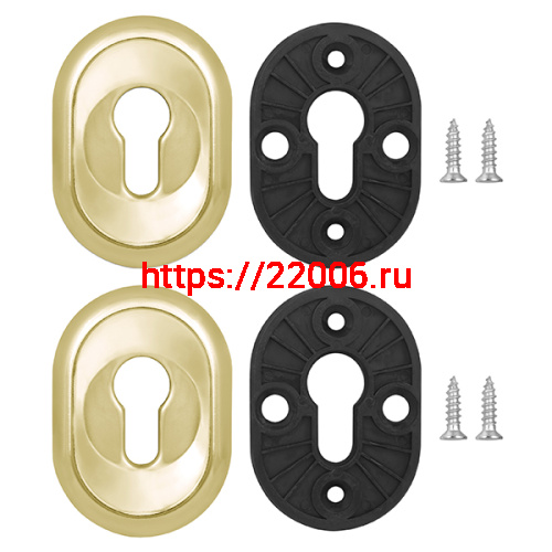 Накладка Fuaro (Фуаро) на цилиндр ESC.C/CRE/OV.12 (ESC-12C) GP золото (2шт. в уп.,отгр. по 1 шт.) фото 2