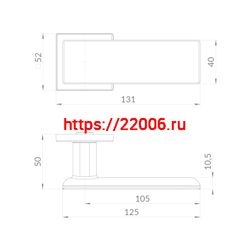 Ручка Punto (Пунто) раздельная K.EST.Q52.OLYMP SSC-16 сатинированный хром фото 2