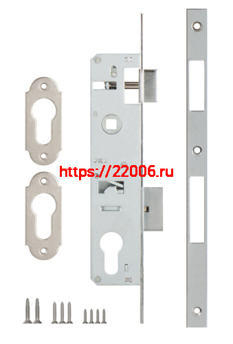 Корпус Kale kilit (Кале килит) узкопрофильного замка с защёлкой 153/P (35 mm) w/b (хром) фото 2