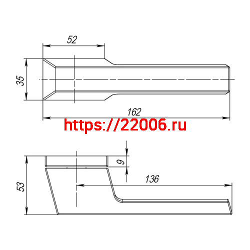 Ручка Punto (Пунто) раздельная K.QSL52.TITAN SN/BL-3 мат.никель/черный фото 2