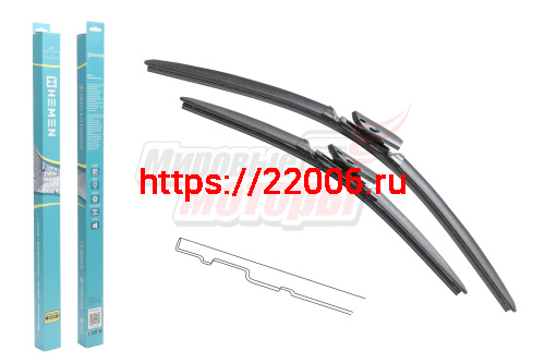 Щётки стеклоочистителя комплект 2шт. HEMEN 425/600 мм (HP60425B61)