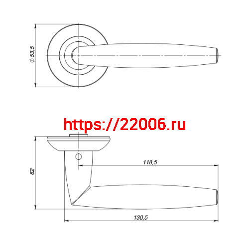 Ручка Punto (Пунто) раздельная R.ZR54.SUPREME (SUPREME ZR) ABG-6 зеленая бронза фото 2