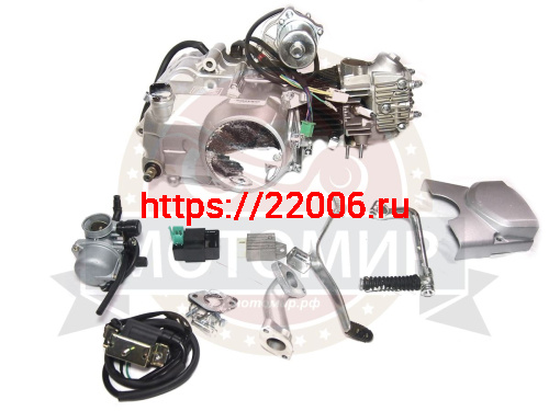 Двигатель 4т.  70 см3 (марк 50см3) (147MF) (С70,1Р47FD), кик+эл.стартер 4 ск,тюнинг,по кругу Юп