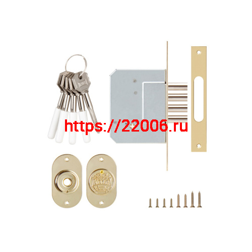 Замок Kale kilit (Кале килит) врезной крестообразный 189/4MF (52 mm) (латунь), 5 кл. фото 2