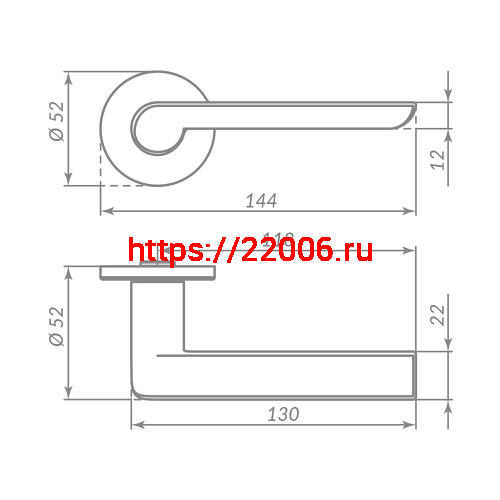 Ручка Punto (Пунто) раздельная R.ARC.R52.STEP BL-24 черный фото 2