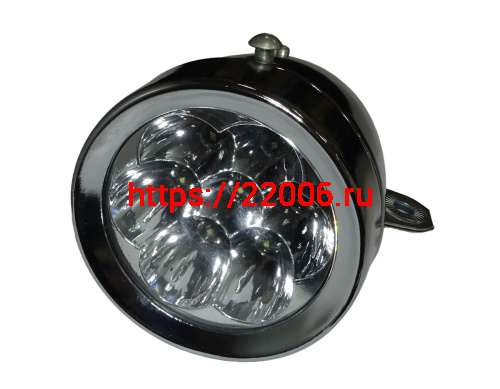 Фара  Вело передняя, 7 диодов  (под батарейки ААх3) фото 2