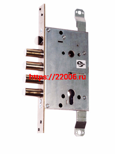 Корпус Mettem (Меттэм) врезного замка с защёлкой ЗВ7 318.Т-П-Б с тягами (функция блокировки защёлки)